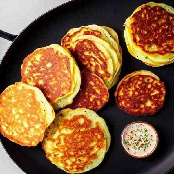Картофельные драники с квашеной капустой